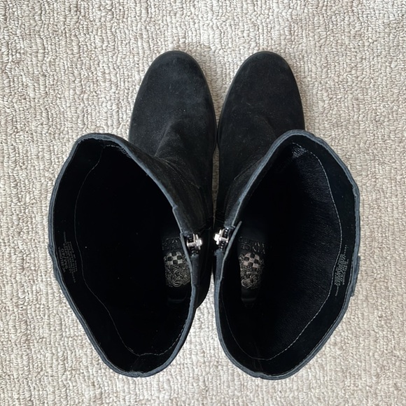 Vince Camuto Zelcinna Water-Repellent Mid-Shaft Black Suede Block Heel Boot sz 9 - Picture 5 of 11